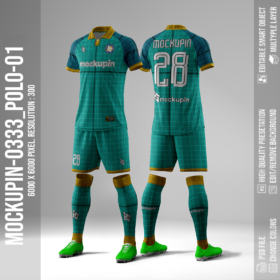 Raglan Polo Collar Jersey Mockup Oneclick in Single Smart Object POLO-01 (Mockupin 0333)