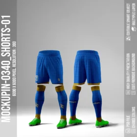 Additional Shorts For 0325-0340 Jersey Mockup Oneclick in Single Smart Object (Mockupini SHORT-01)