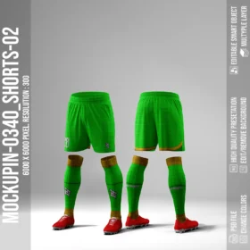 Additional Shorts For 0325-0340 Jersey Mockup Oneclick in Single Smart Object (Mockupini SHORT-02)