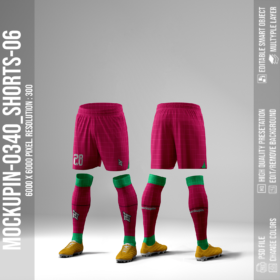 Additional Shorts For 0325-0340 Jersey Mockup Oneclick in Single Smart Object (Mockupini SHORT-06)