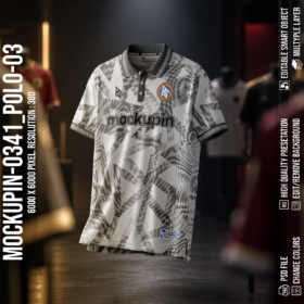 Polo Collar Jersey Mockup Oneclick in Single Smart Object POLO-03