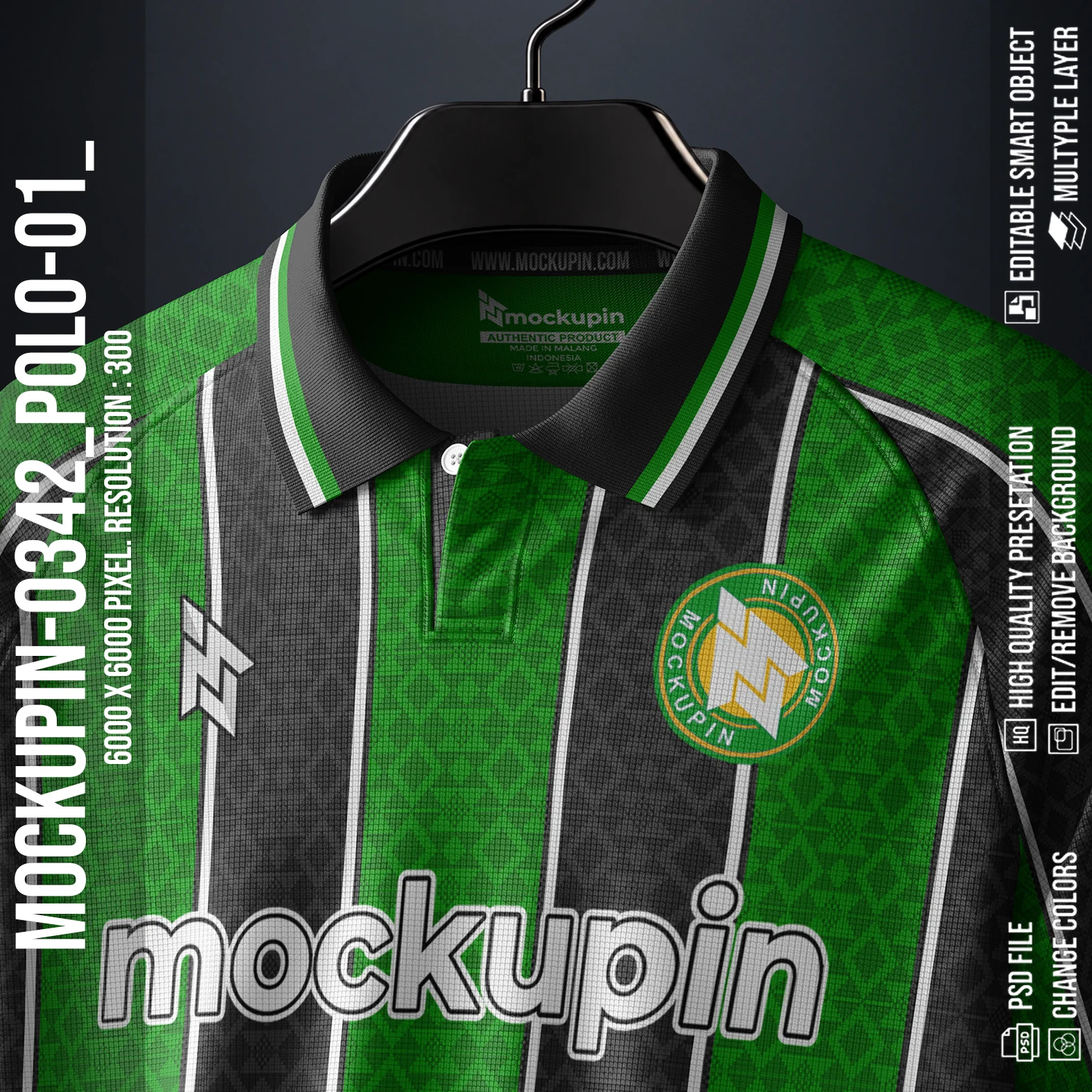 Raglan Polo Collar Jersey Mockup Oneclick in Single Smart Object POLO-01 (Mockupin 0342) - Image 3