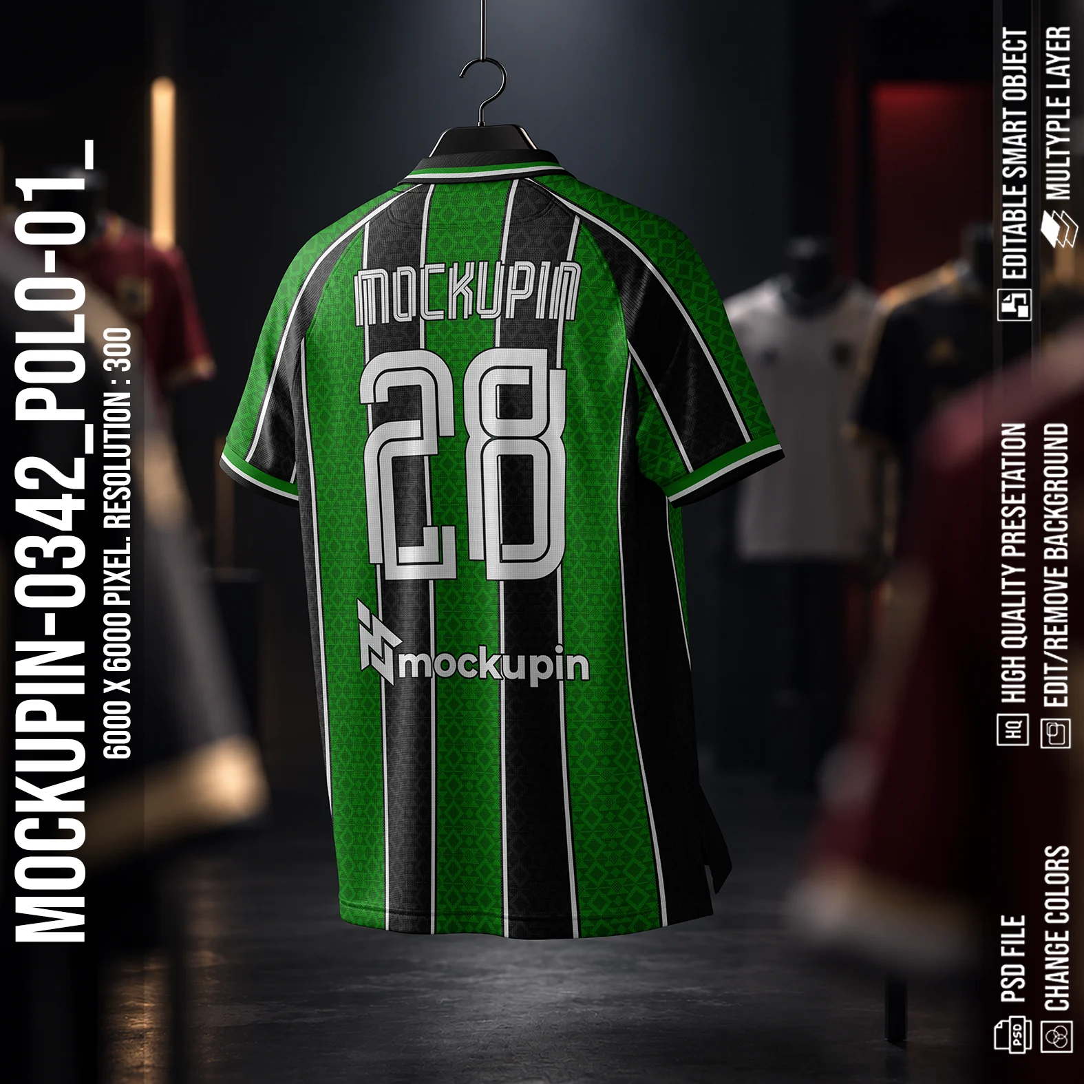 Raglan Polo Collar Jersey Mockup Oneclick in Single Smart Object POLO-01 (Mockupin 0342) - Image 4