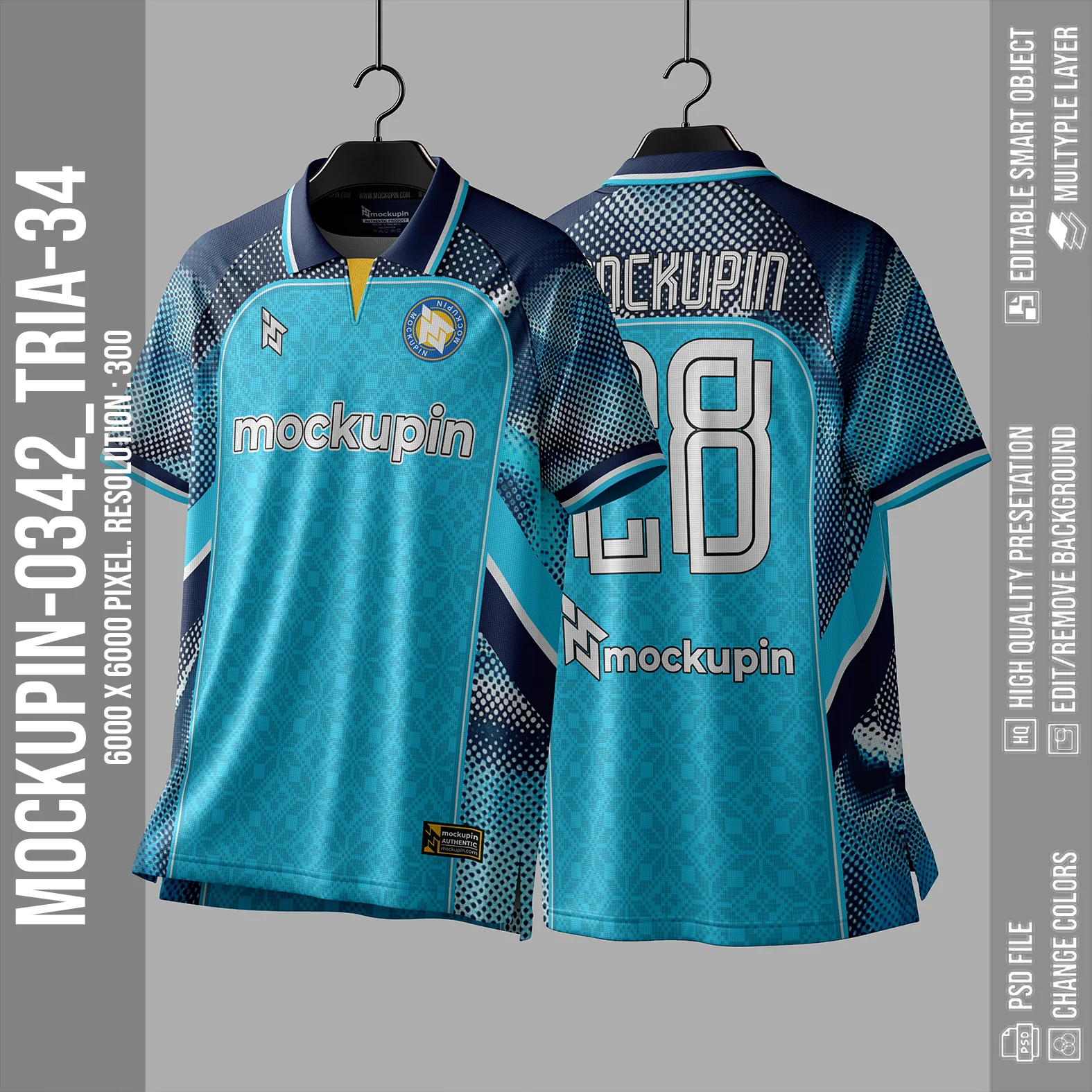 Raglan V-Placked Collar Jersey Mockup Oneclick in Single Smart Object TRIA-34 (Mockupin 0342) - Image 6