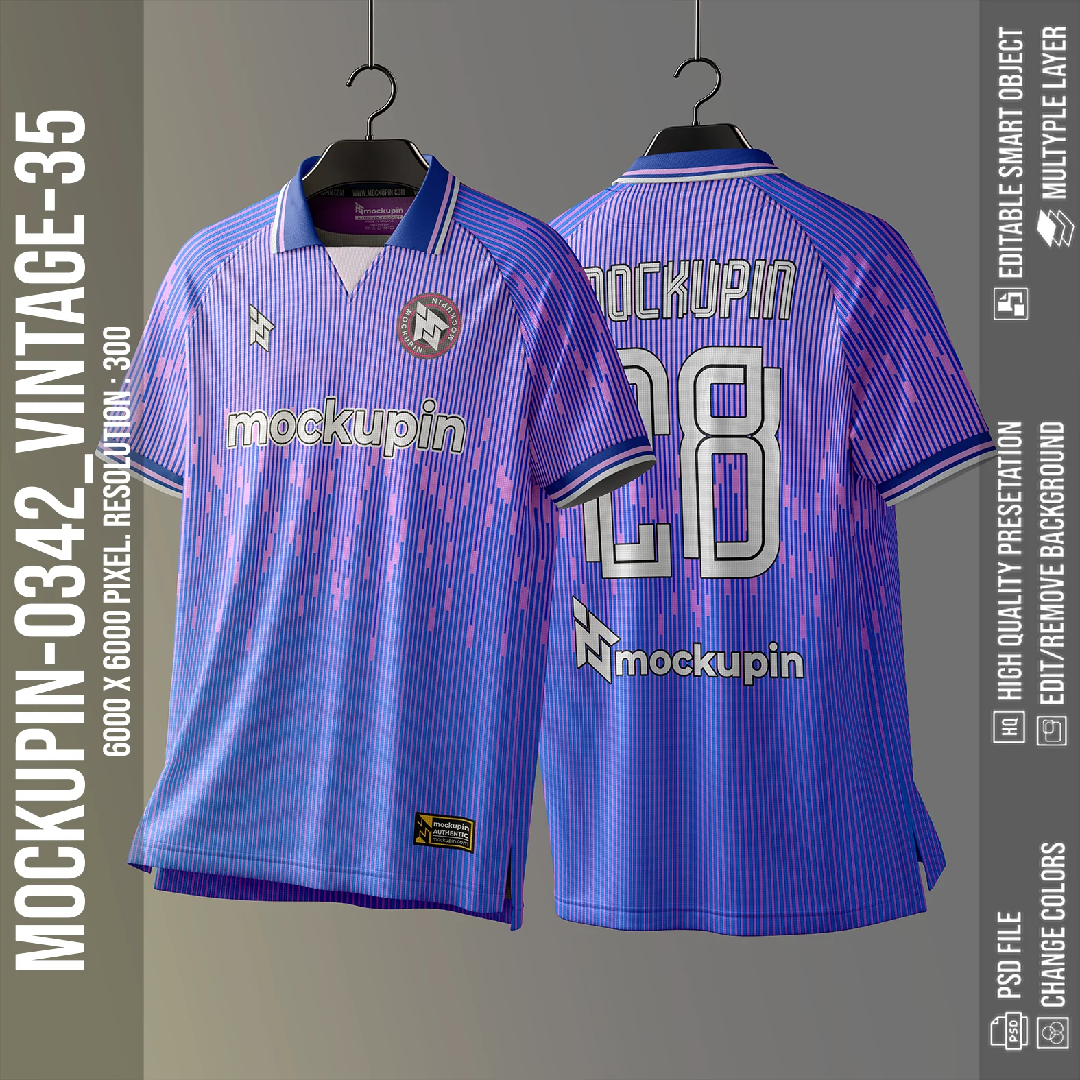 Raglan Vintage Triangle Collar Jersey Mockup Oneclick in Single Smart Object VINTAGE-35 (Mockupin 0342) - Image 6