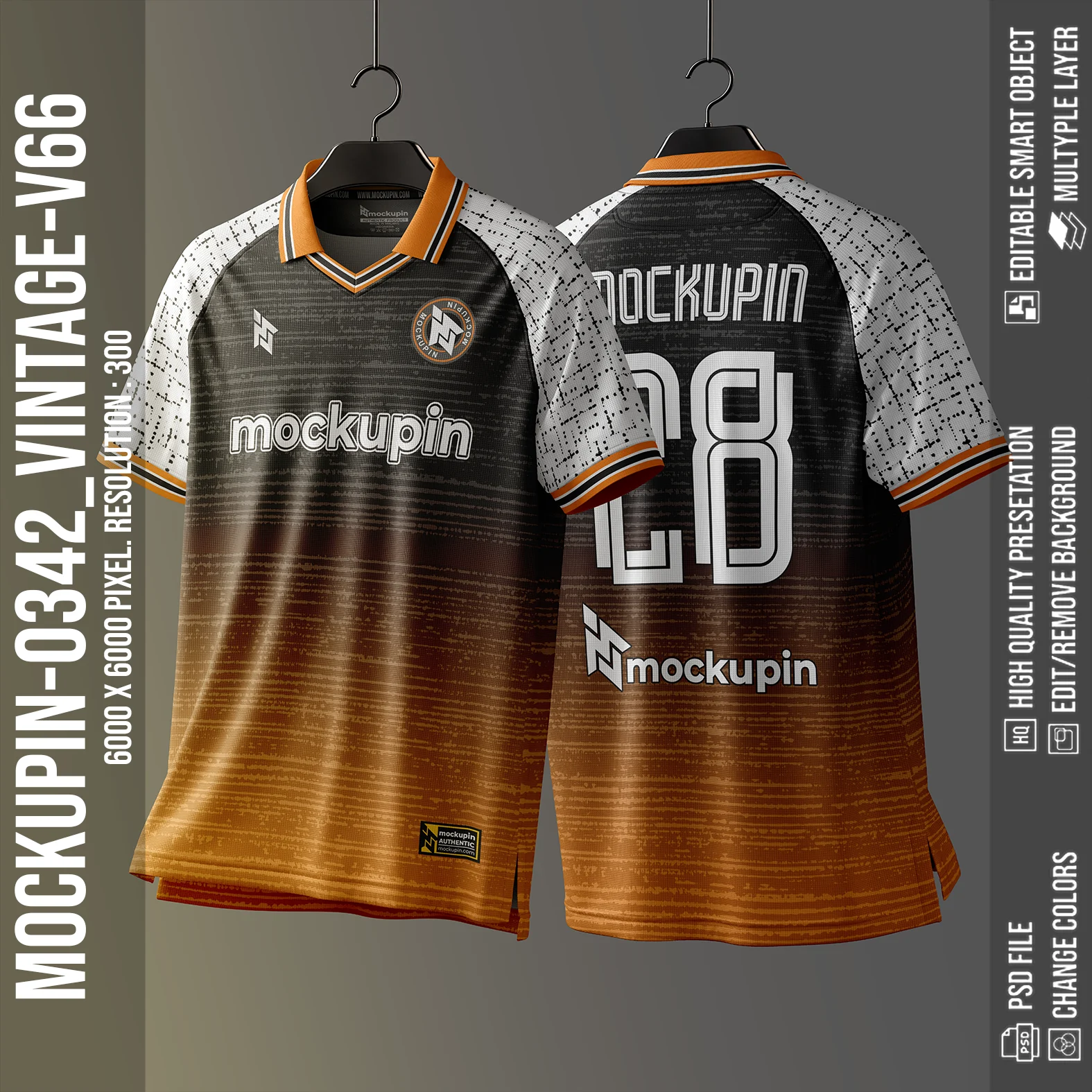 Raglan Vintage V Collar Jersey Mockup Oneclick in Single Smart Object VINTAGE-V66 (Mockupin 0342) - Image 6